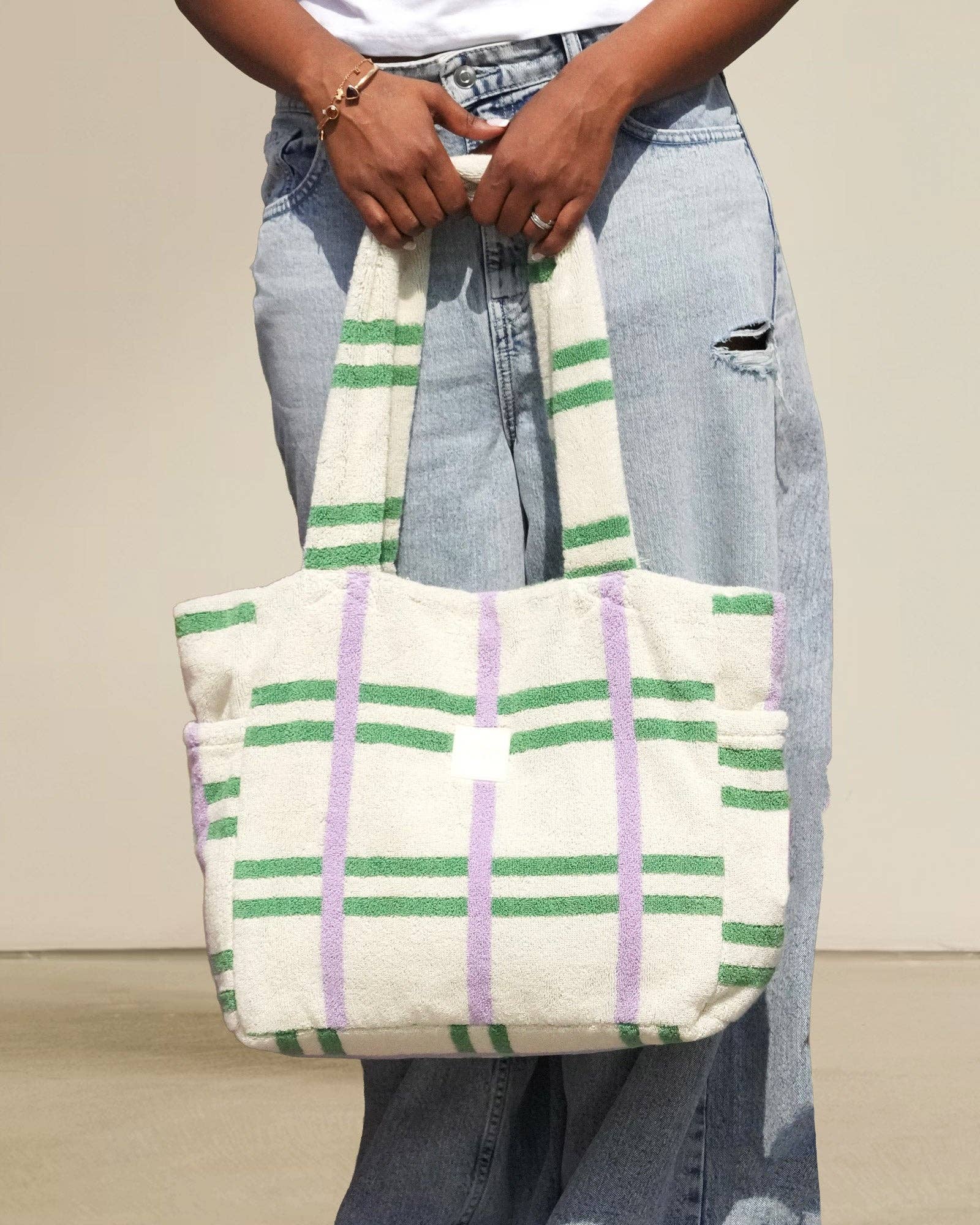 Lavender Fields Towel Tote bag-3